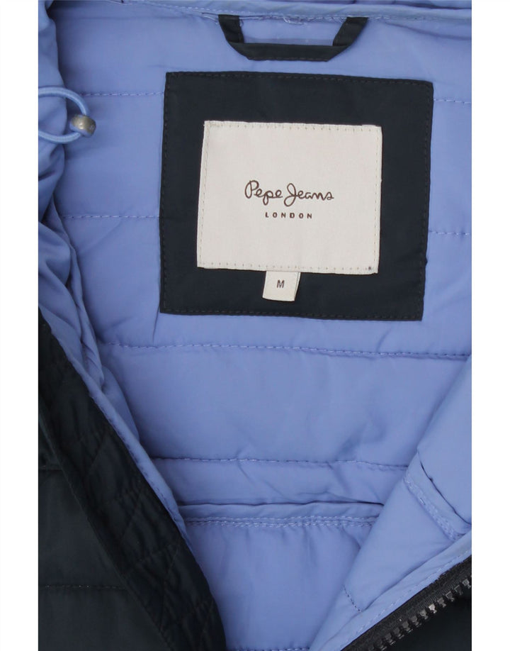 PEPE Jeans Chaqueta acolchada con capucha para hombre UK 38 Medium Azul marino Poliéster