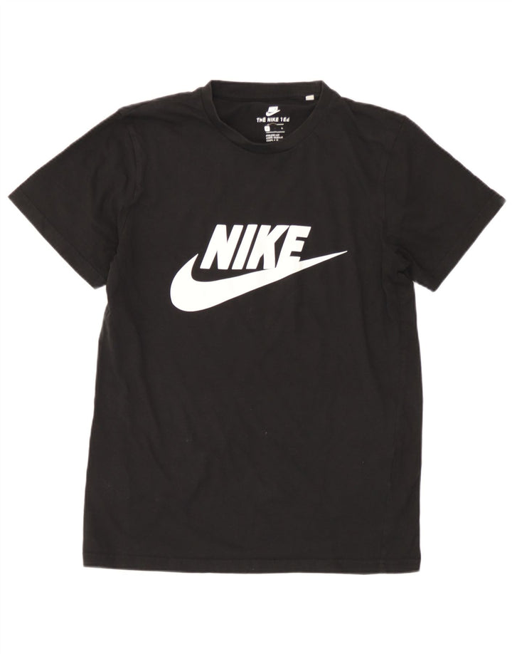 Nike Camiseta con gráfico de corte atlético para hombre, talla mediana, negra