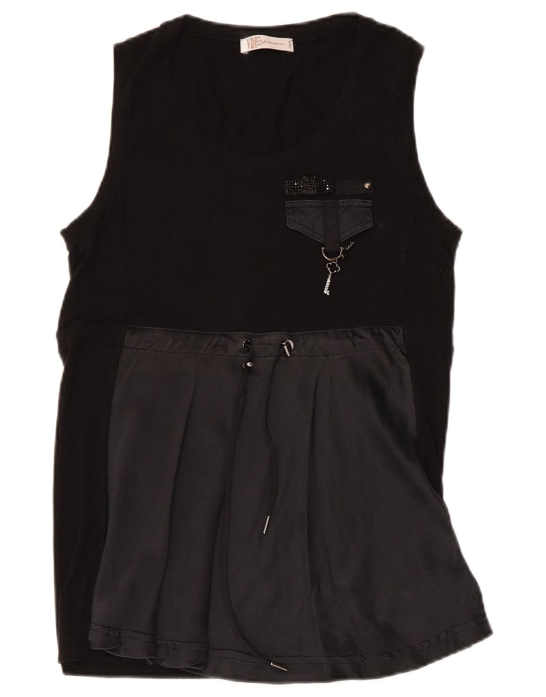Blusa Sin Mangas Mujer Top IT 44 Viscosa Negra Mediana