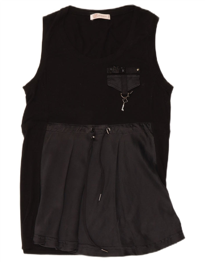 Blusa Sin Mangas Mujer Top IT 44 Viscosa Negra Mediana