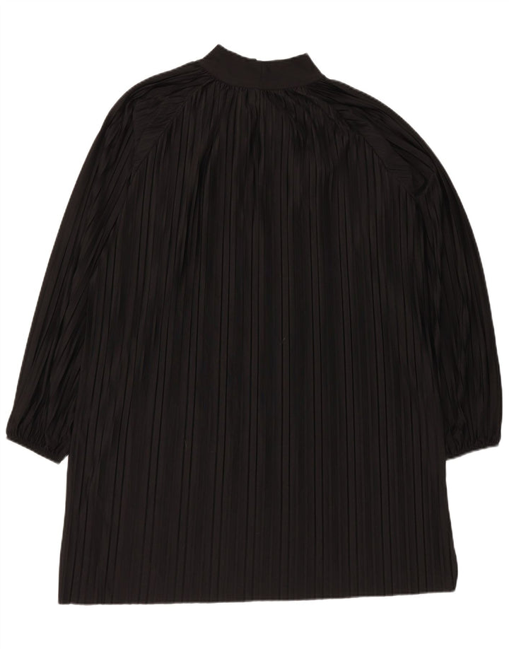 Zara Vestido recto extragrande con lazo en la parte delantera para mujer, Reino Unido 44, mediano, negro, a rayas