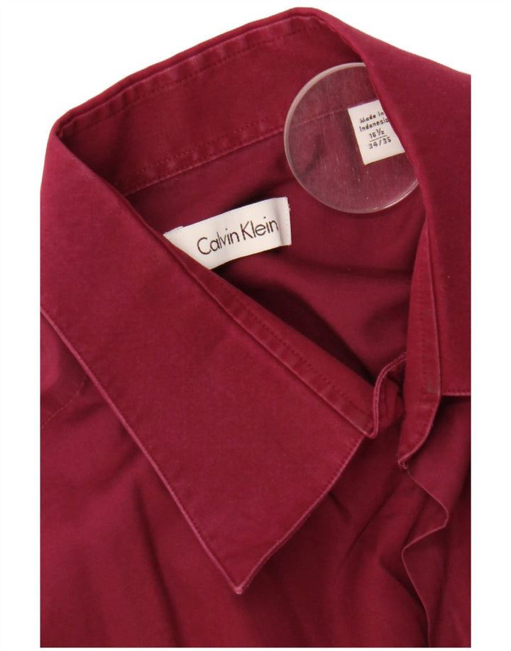 Camisa Calvin Klein para hombre talla 16 1/2 grande borgoña