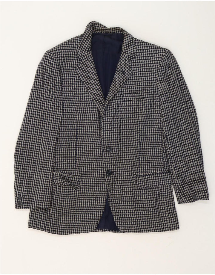 W.Bill London Chaqueta tipo blazer de 2 botones para hombre IT 48 Pata de gallo gris medio
