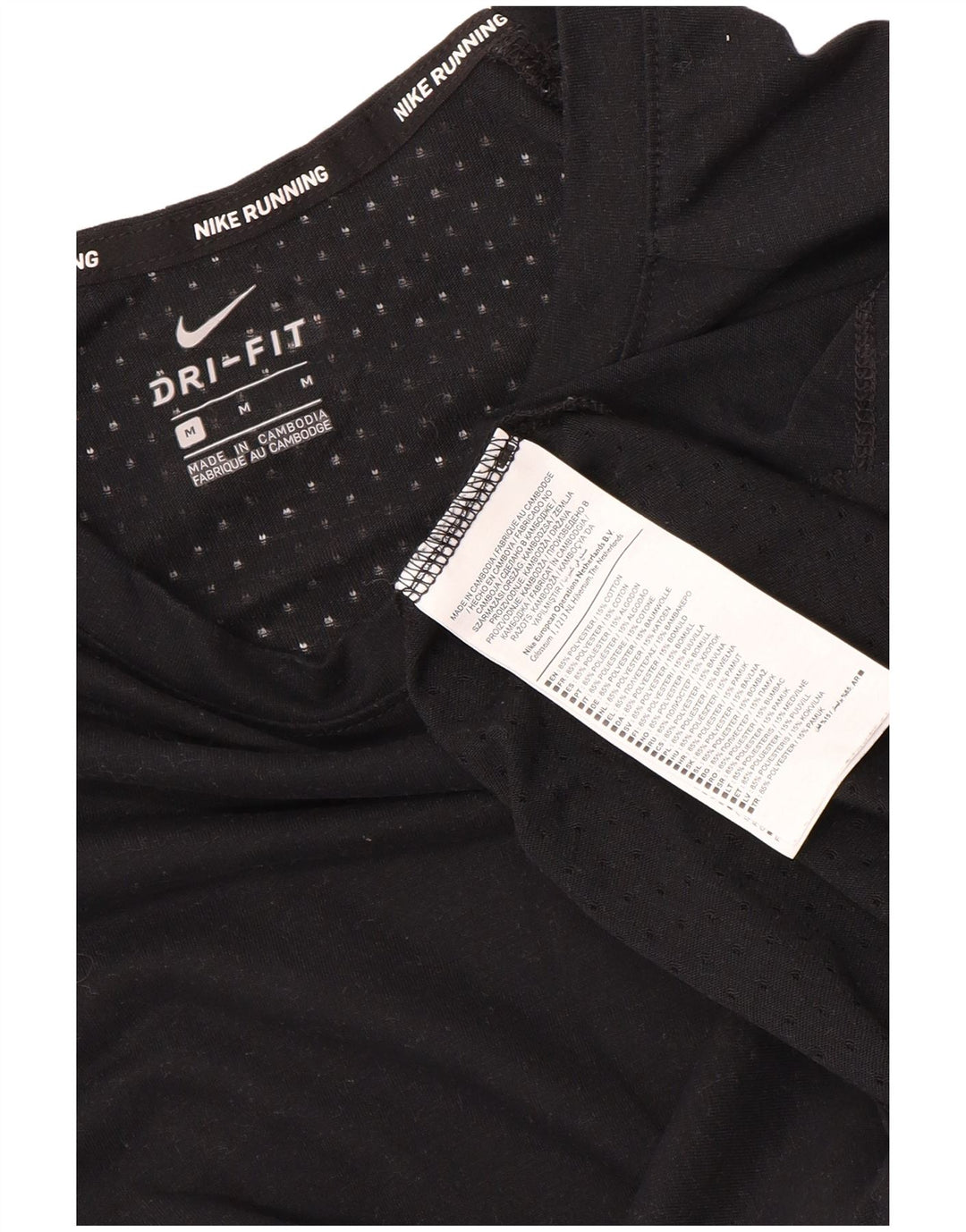 Camiseta Nike Dri Fit para hombre Top Medium Black Poliéster