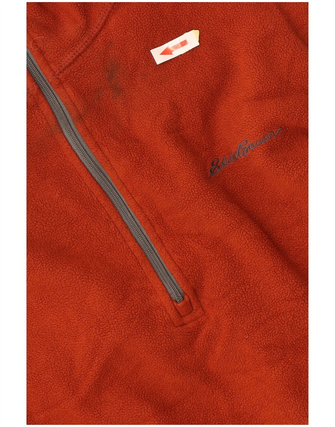 EDDIE BAUER Jersey polar con cuello y cremallera para hombre Poliéster naranja grande
