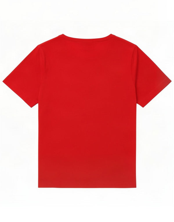 Benetton Top Mujer Manga Larga UK 40 Pequeño Algodón Rojo