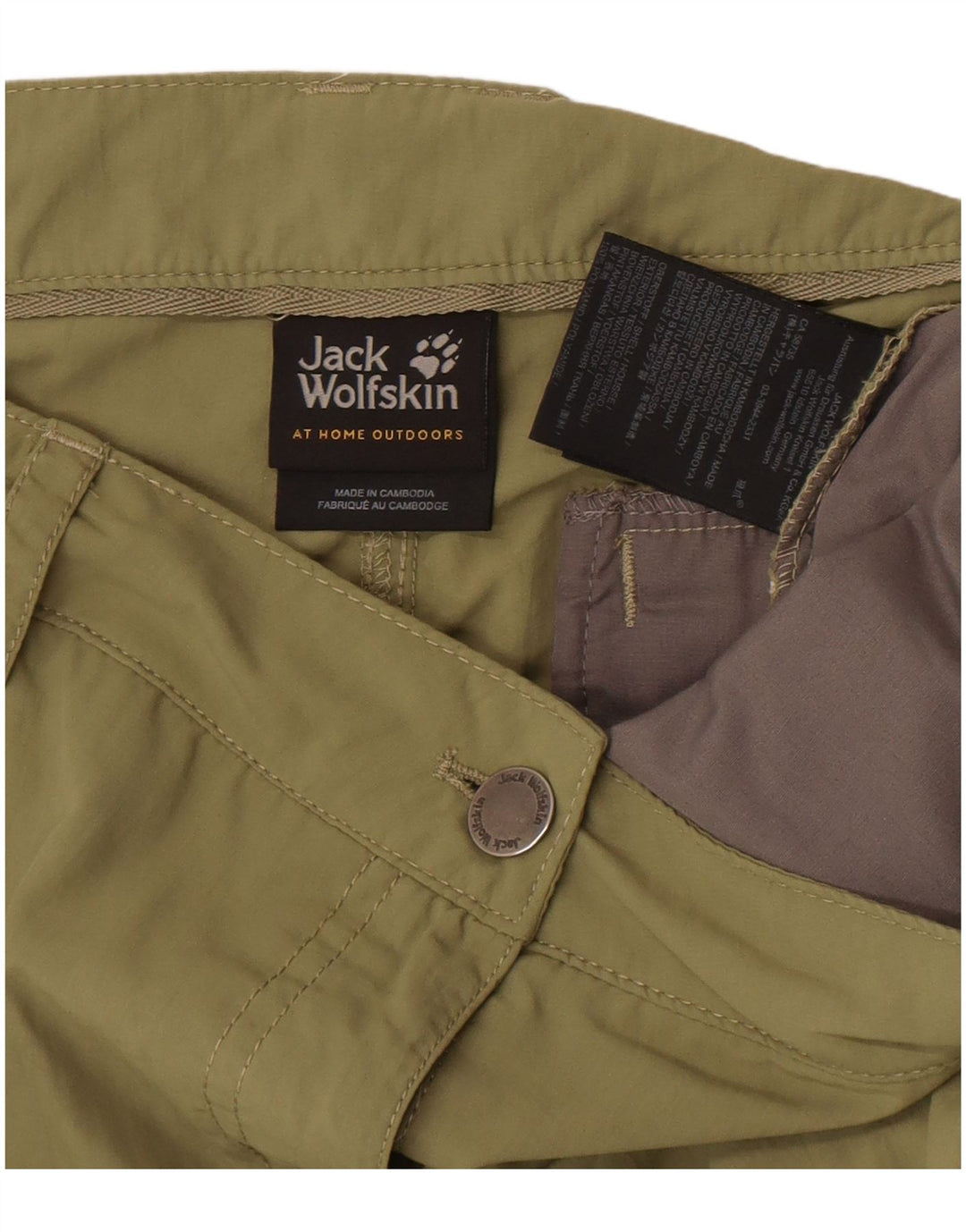 Jack Wolfskin Bermudas para mujer UK 10 Small W32 Poliamida caqui