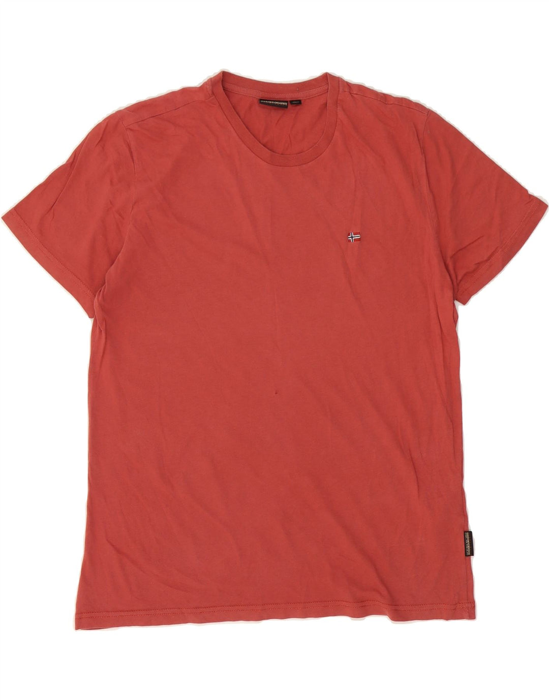 NAPAPIJRI Mens T-Shirt Top Small Red Vintage Napapijri and Second-Hand Napapijri from Messina Hembry 