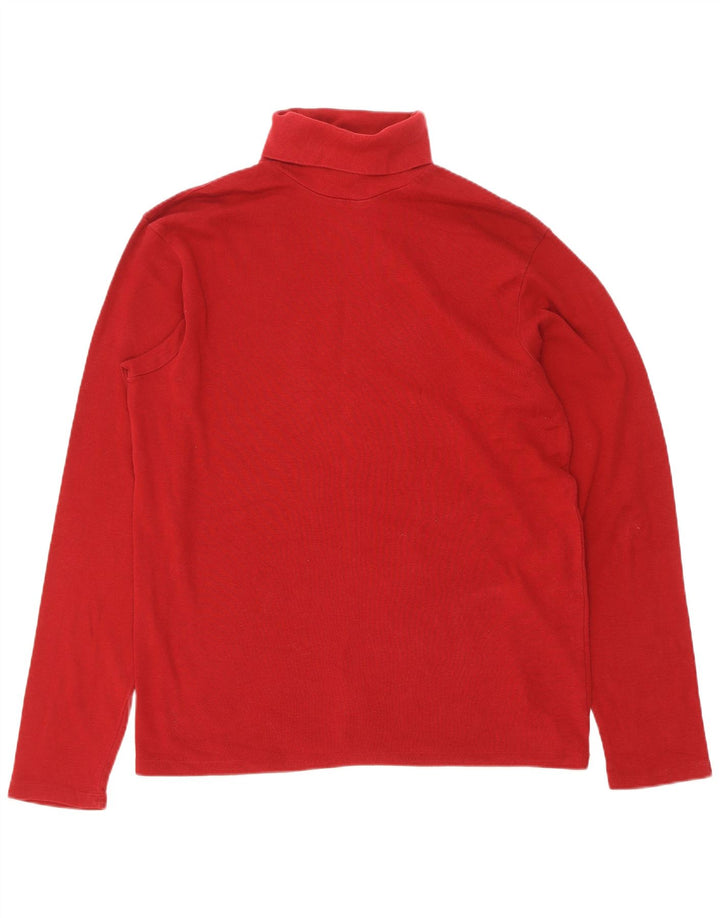 Gap Jersey con cuello vuelto para hombre, suéter grande de algodón rojo