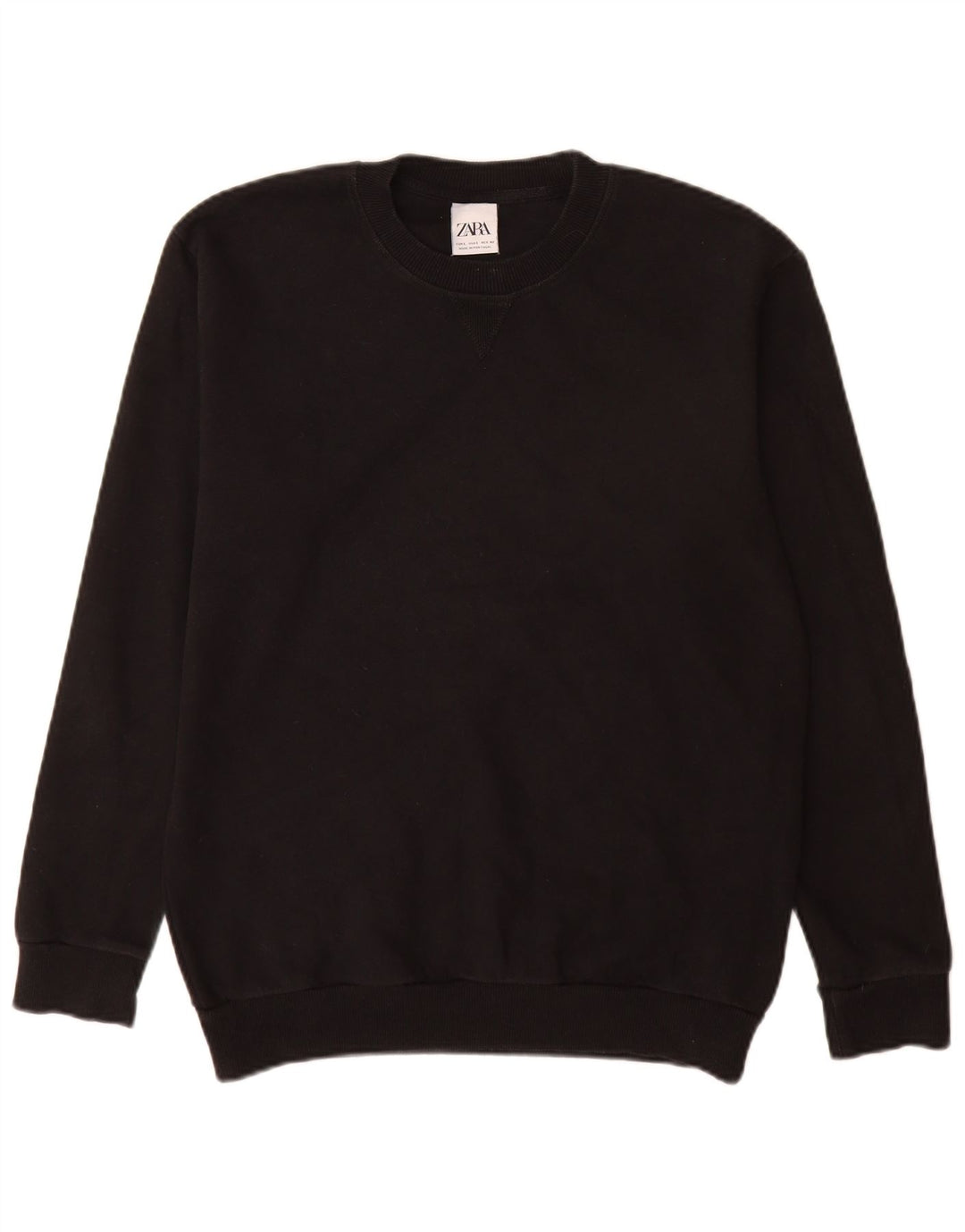 Zara Hombre Sudadera Jumper Large Negro