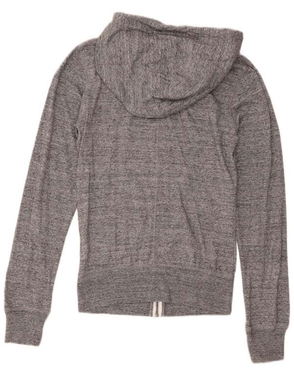 Nike - Sudadera con capucha y cremallera para mujer, talla 6, XS, algodón moteado gris