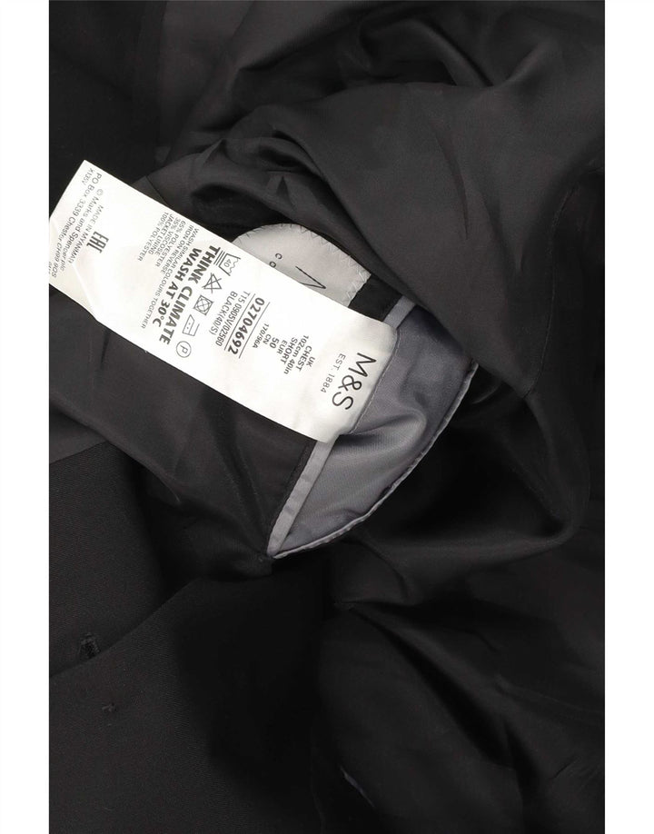 Marks & Spencer Chaqueta tipo blazer corta de 2 botones para hombre UK 40 Medium Black