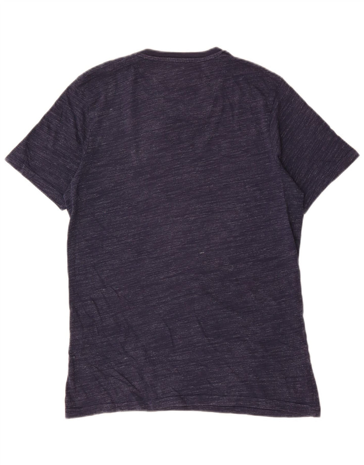 Jack & Jones - Camiseta gráfica para hombre, parte superior mediana de algodón moteado en azul marino