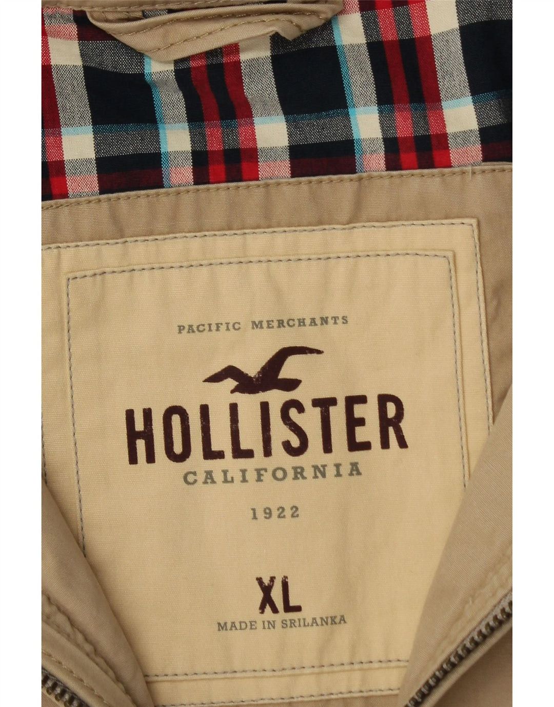 HOLLISTER Chaqueta bomber para hombre UK 42 XL Algodón beige