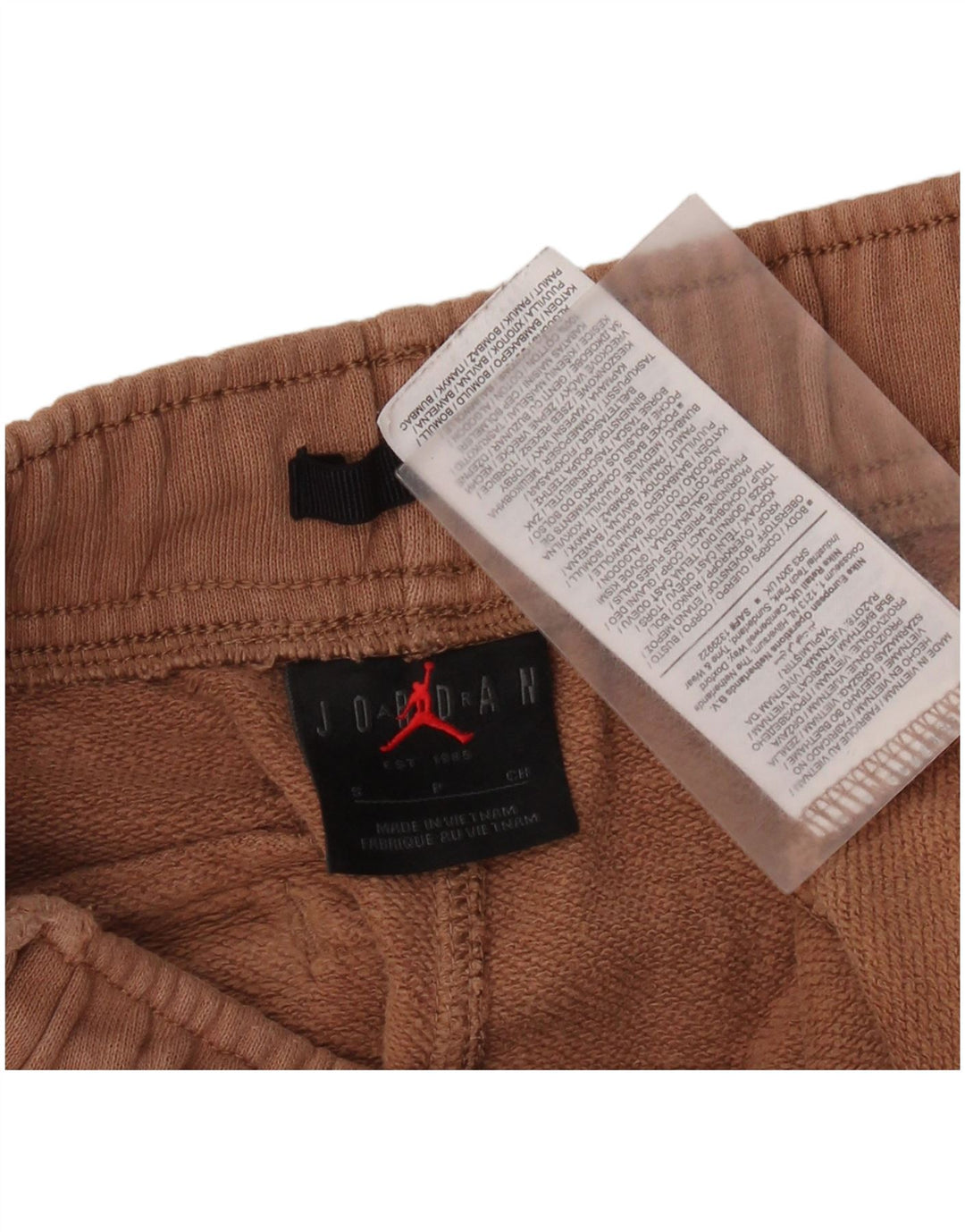 JORDAN Pantalones de Chándal para Hombre Joggers Small Marrón Algodón