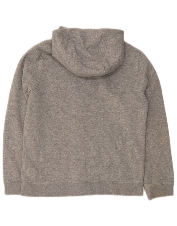 Nike Sudadera con capucha y cremallera para niños de 10 a 11 años, algodón moteado gris medio