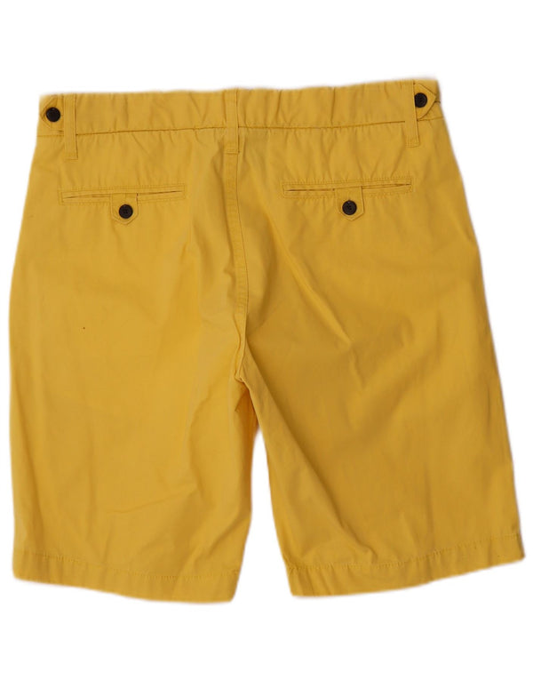 Vintage hombres chino pantalones cortos grandes W34 algodón amarillo