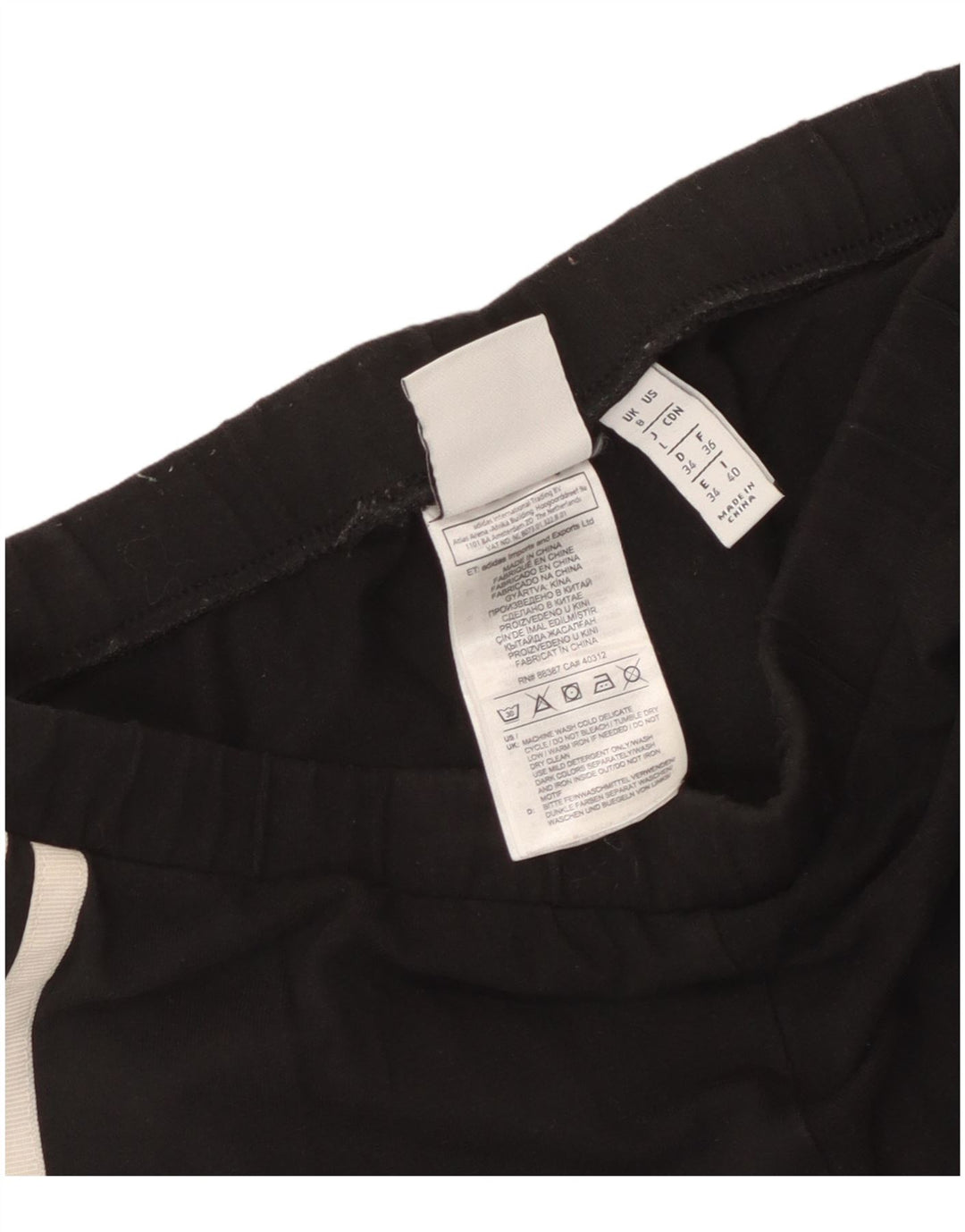Adidas Leggings para mujer Reino Unido 8 Pequeño Algodón Negro