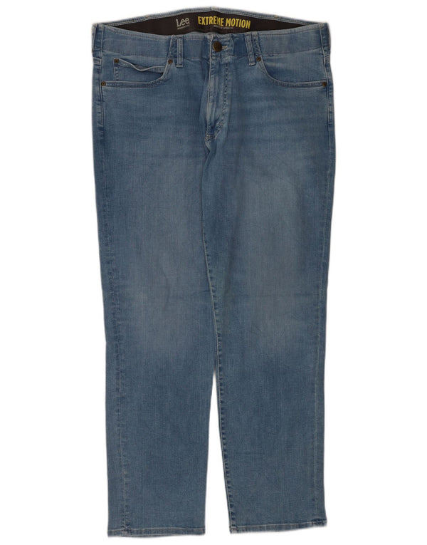 Lee Vaqueros Cónicos Rectos Extreme Motion para Hombre W38 L32 Algodón Azul