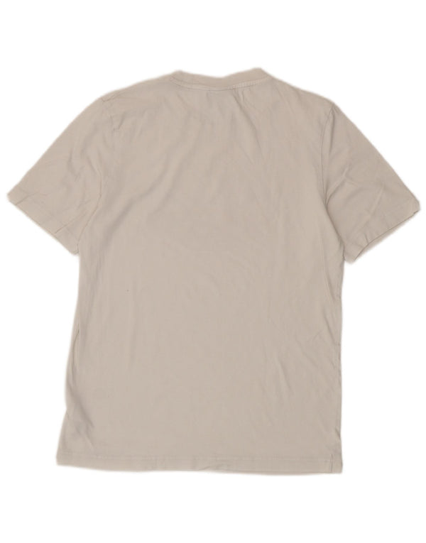 Adidas - Camiseta gráfica para hombre, talla pequeña, algodón blanco