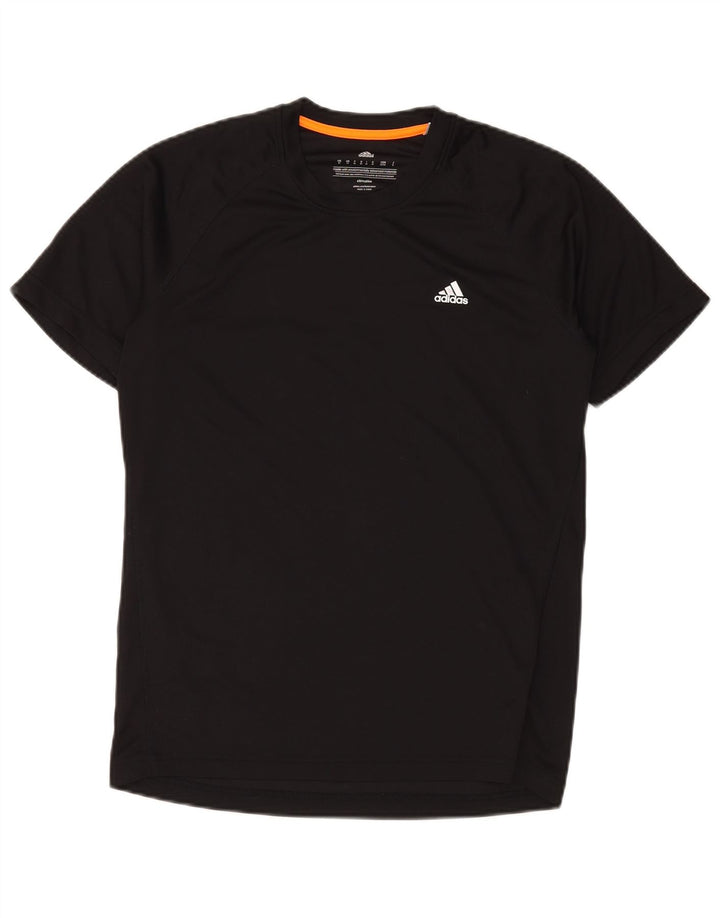 Adidas Mens Climalite Camiseta Top Medio Negro Poliéster