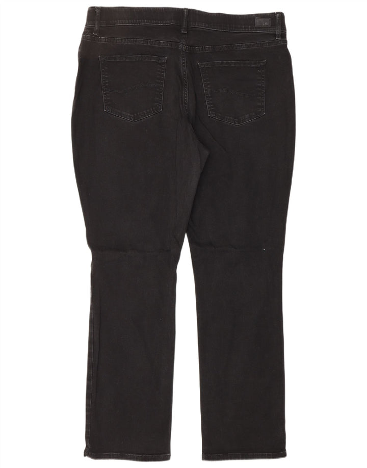 Lee Jeans rectos de talle medio para mujer US 18 2XL W38 L30 Algodón negro