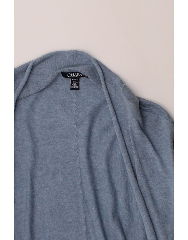 CHAPS Womens Longline Open Cardigan Sweater UK 14 Large Blue Cotton Vintage Chaps and Second-Hand Chaps from Messina Hembry 