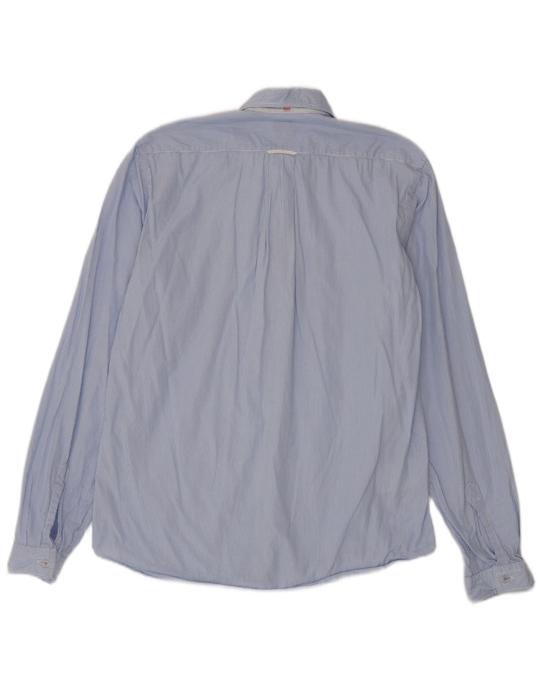 Camisa Hugo Boss Hombre Algodón Rayas Azul Medio