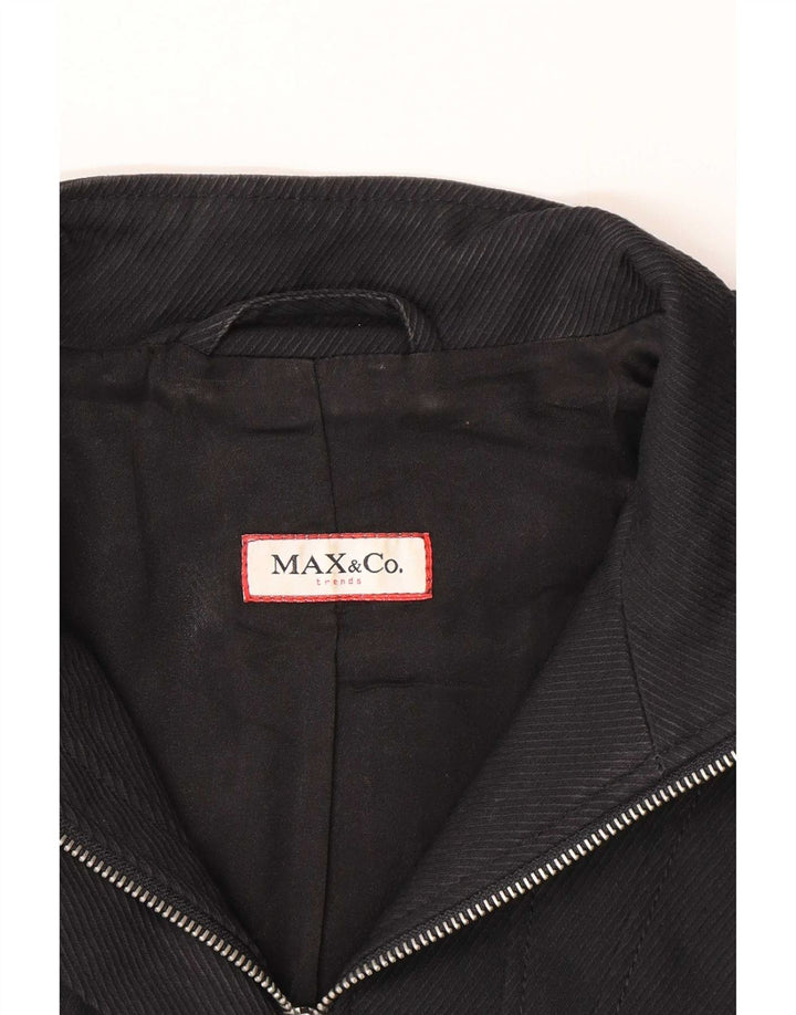 Max & Co. Chaqueta tipo blazer para mujer UK 10 Small Black Cotton
