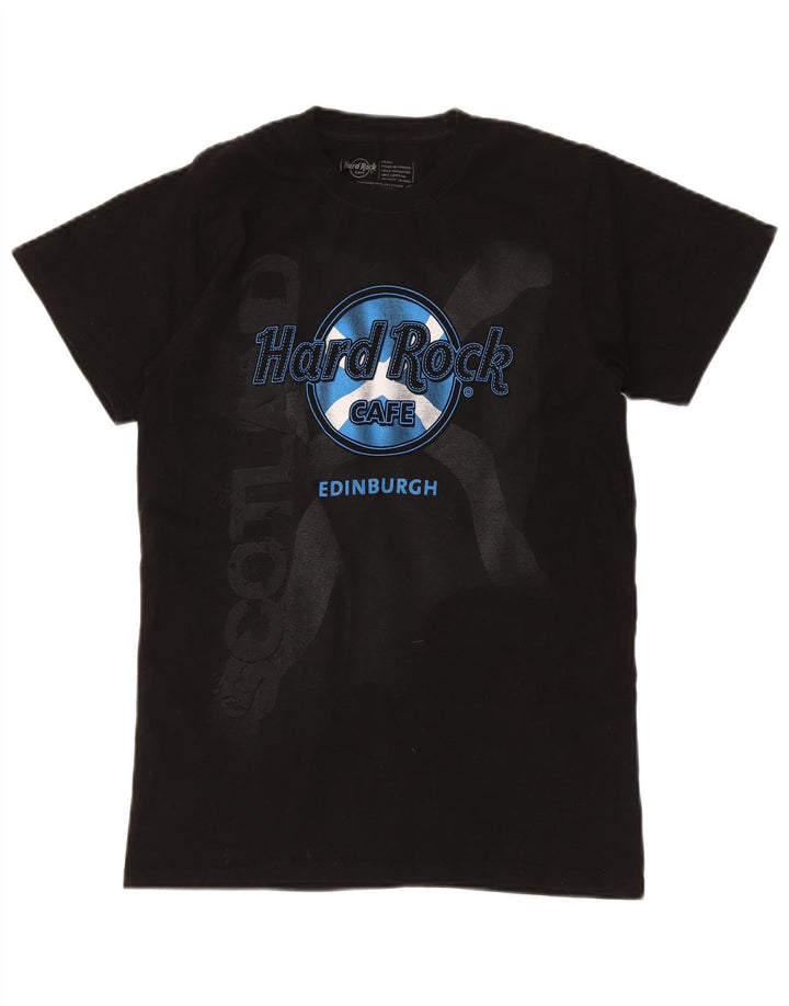 HARD ROCK CAFE Camiseta estampada de Edimburgo para hombre Top pequeño de algodón negro
