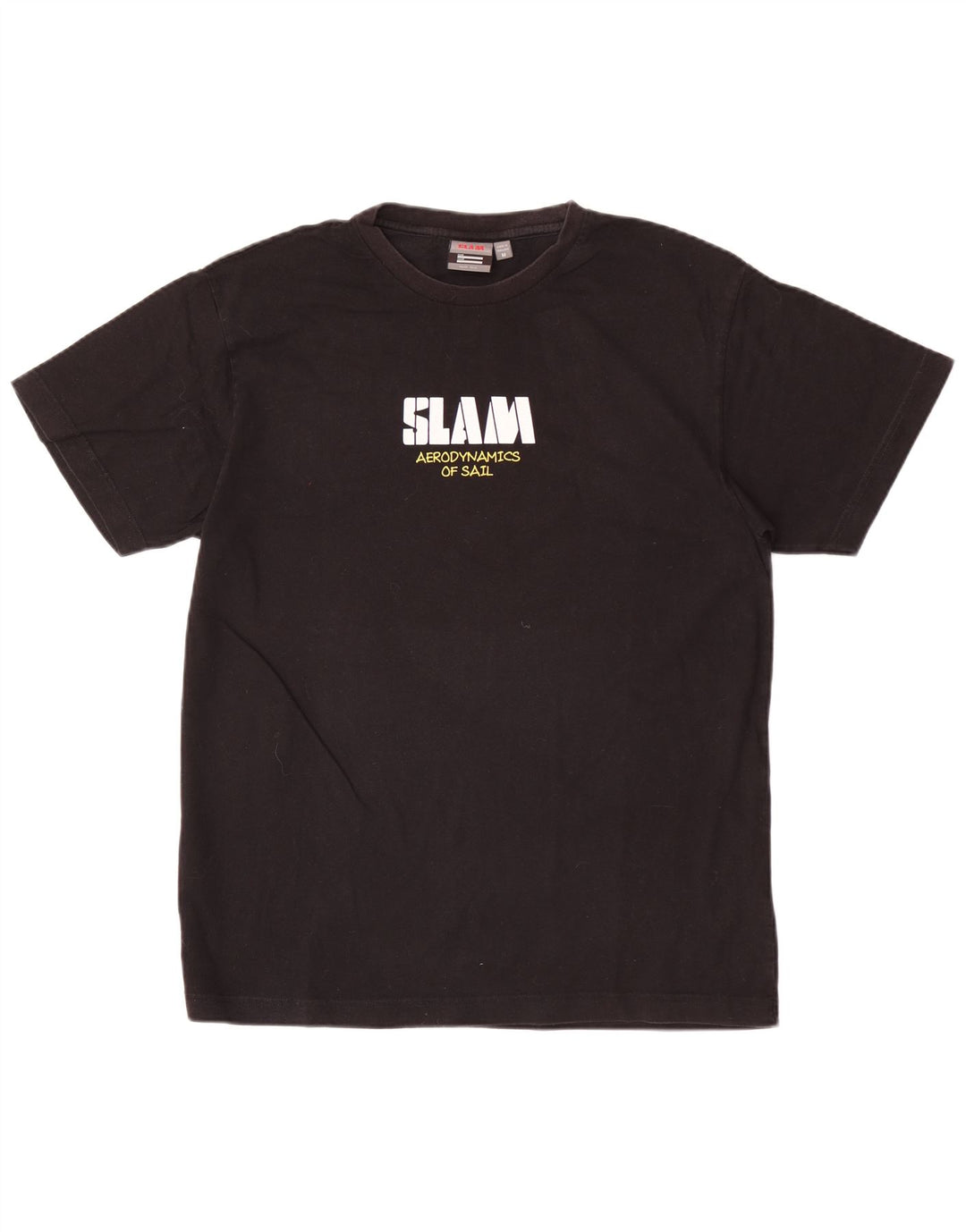 Slam Camiseta gráfica para hombre Top mediano de algodón negro