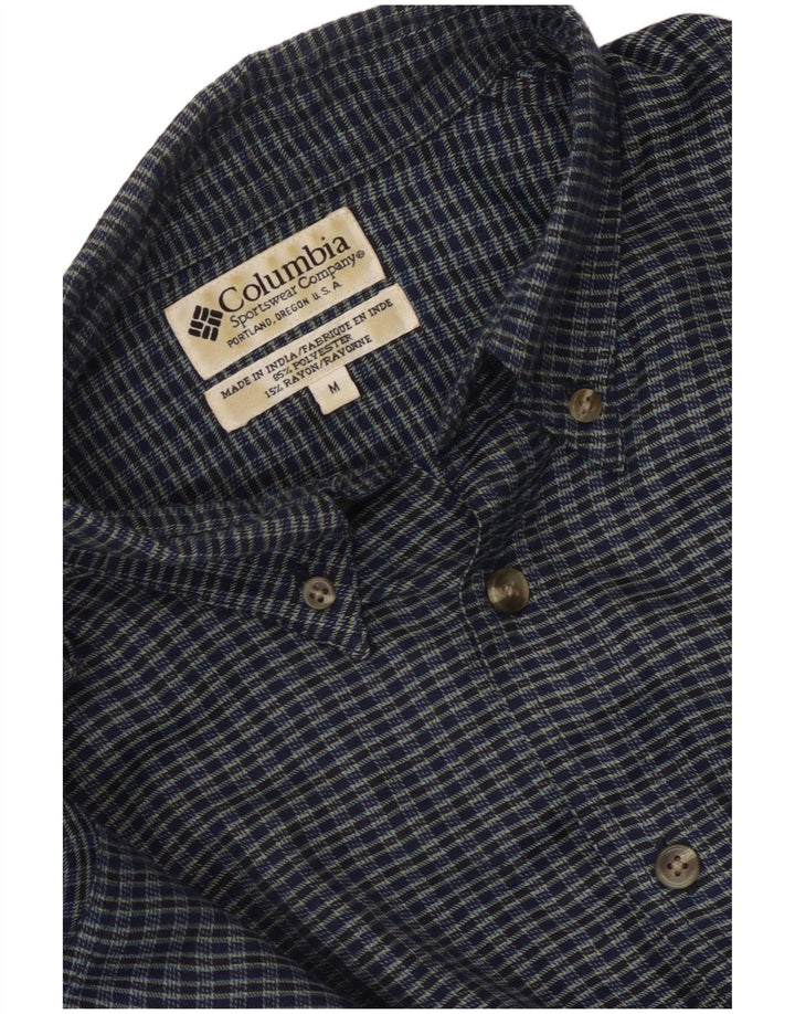 Camisa de franela Columbia para hombre Poliéster a cuadros azul medio