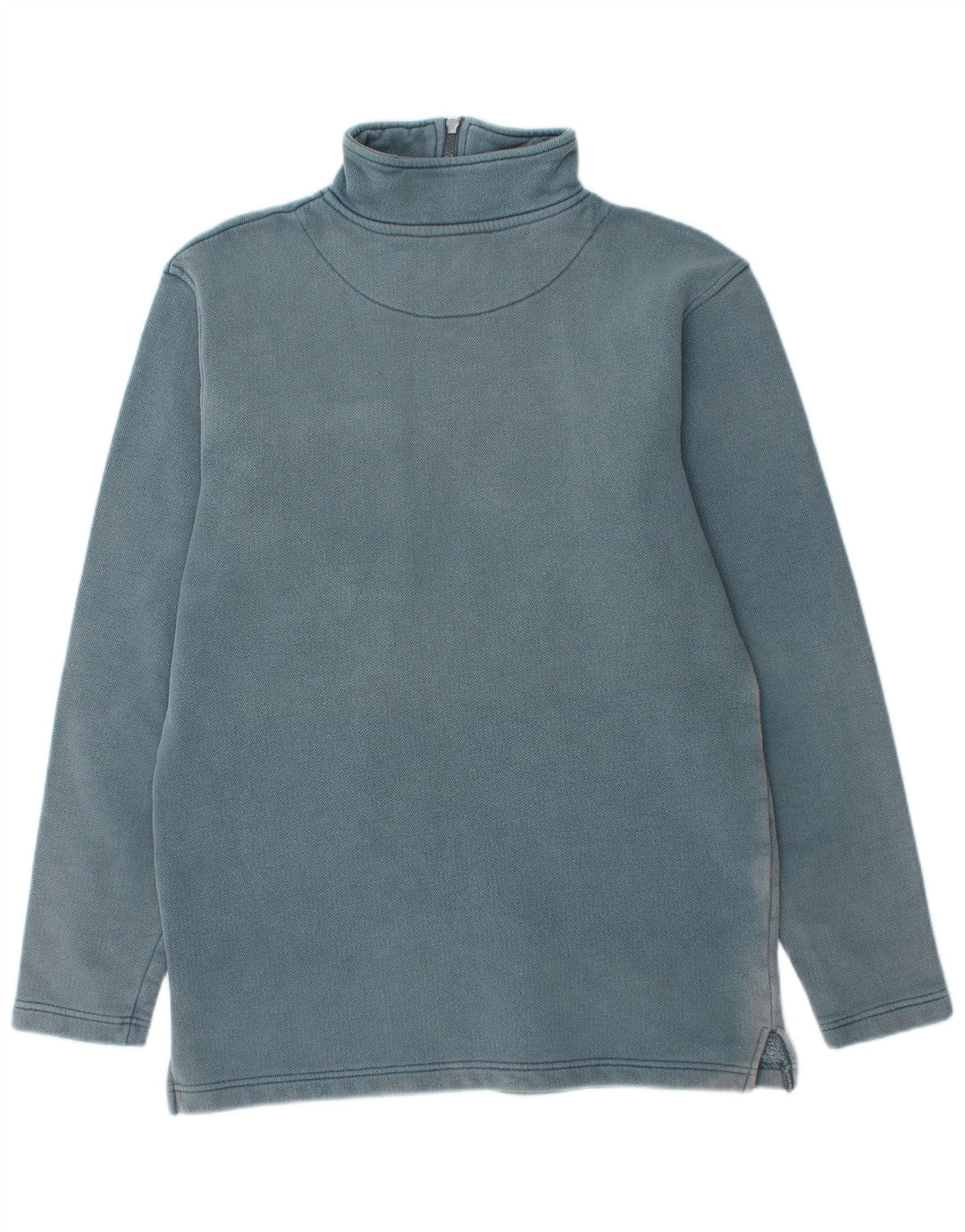 WEIRD FISH Sudadera con Cuello y Cremallera para Hombre Jersey pequeño de algodón Azul