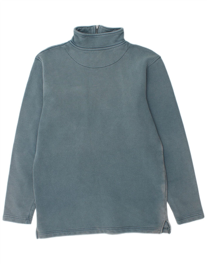 WEIRD FISH Sudadera con Cuello y Cremallera para Hombre Jersey pequeño de algodón Azul