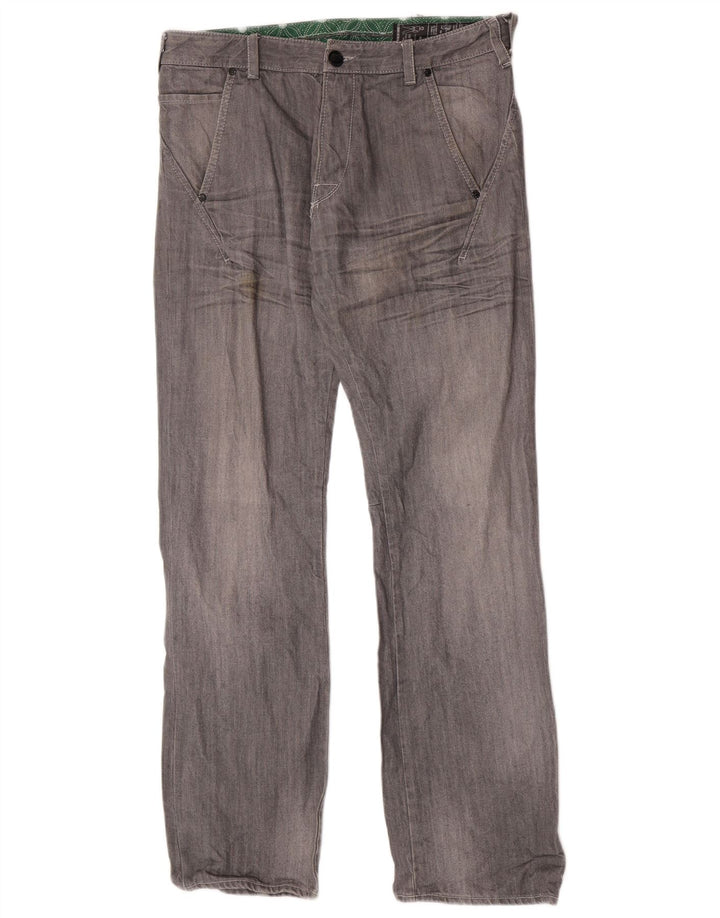 Vaqueros rectos para hombre Rifle W34 L33 Algodón gris