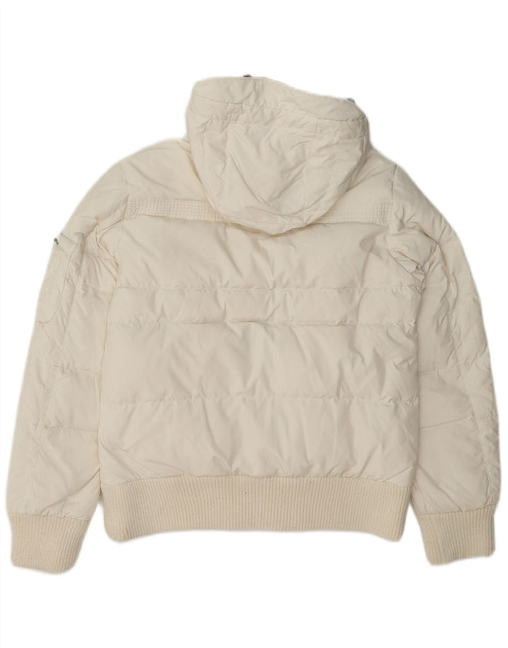 Diadora Chaqueta Bomber Acolchada Con Capucha Para Mujer UK 40 Small Poliéster Blanco