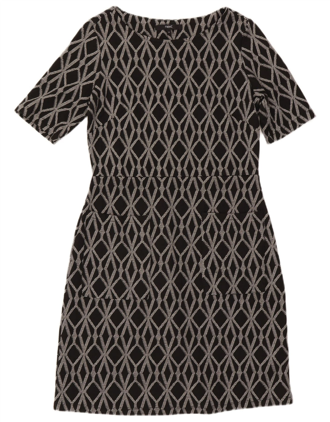 Next Vestido tubo para mujer UK 42 Poliéster geométrico gris medio