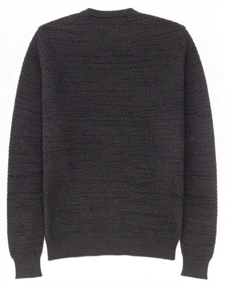 Marks & Spencer Jersey de cuello redondo para hombre de algodón gris medio