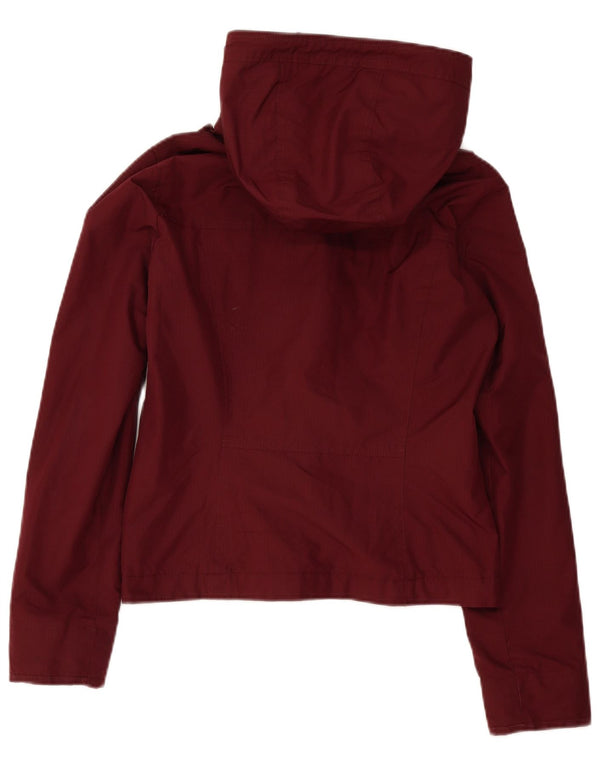 Hollister Chaqueta cortavientos corta extragrande para mujer Reino Unido 10 Small Borgoña