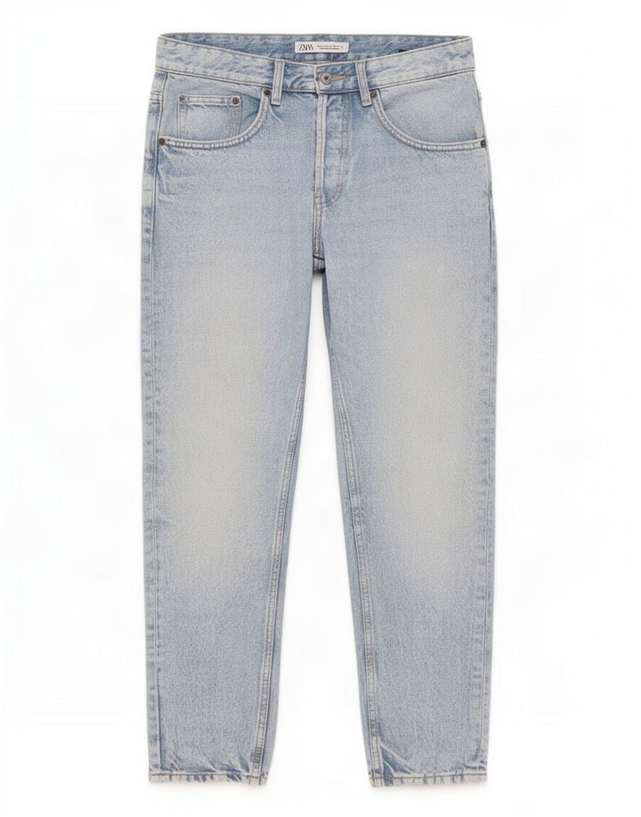 Zara Mens Slim Cropped Jeans EU 40 Medium W31 L26 Azul