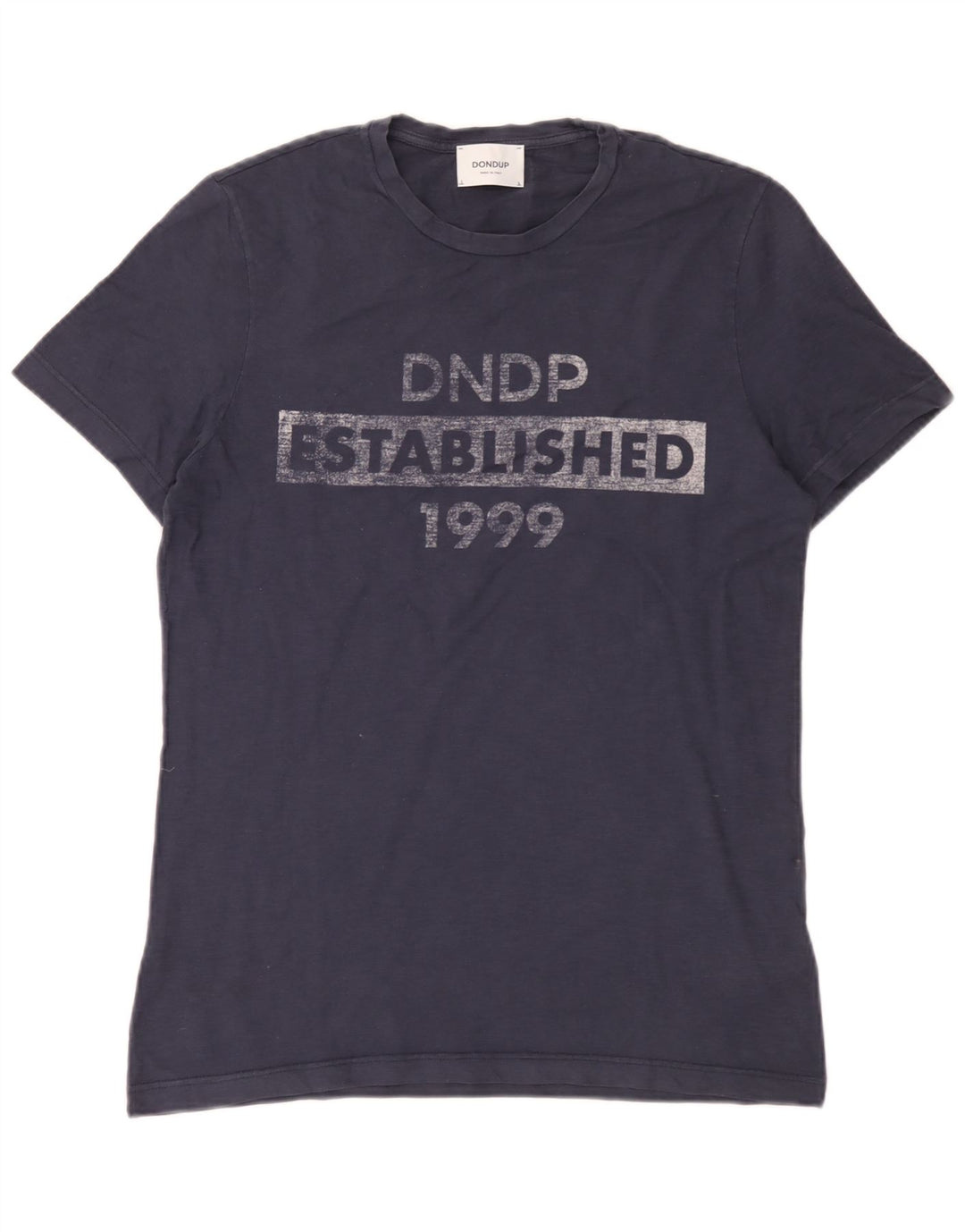 Dondup Hombre Camiseta Gráfica Top Medium Azul Marino Algodón