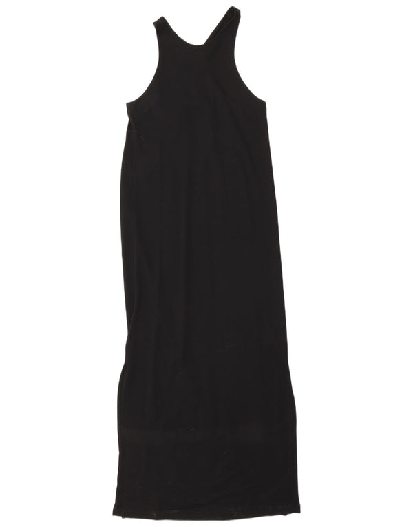 Massimo Dutti Vestido Maxi Sin Mangas Mujer UK 40 Small Lyocell Negro