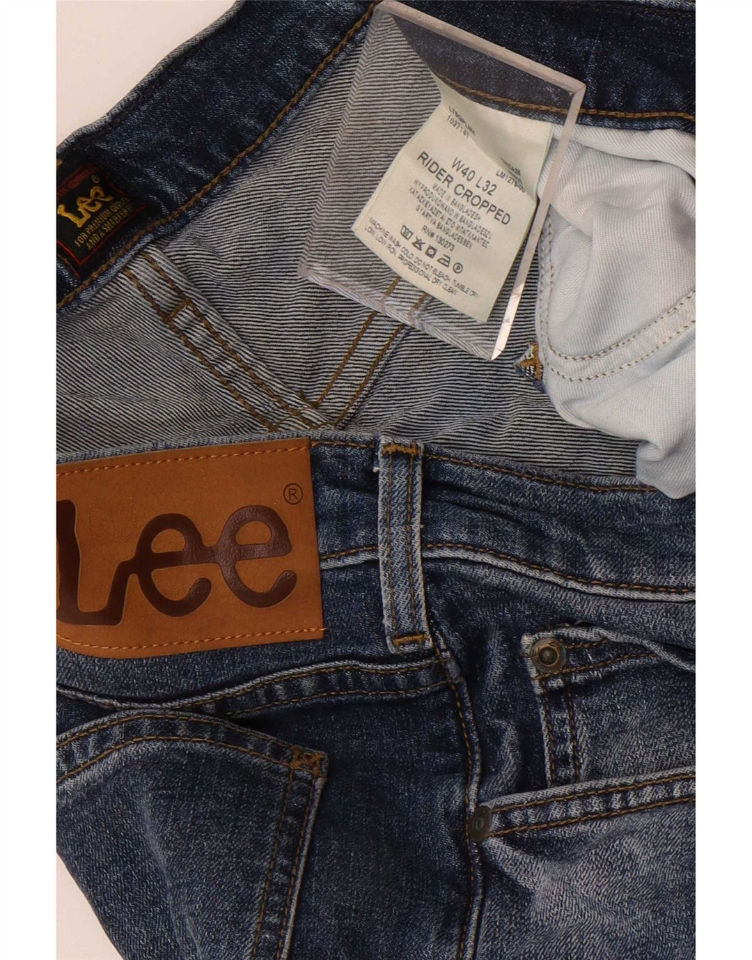 Lee Vaqueros Cortos Rider para Hombre W40 L27 Algodón Azul