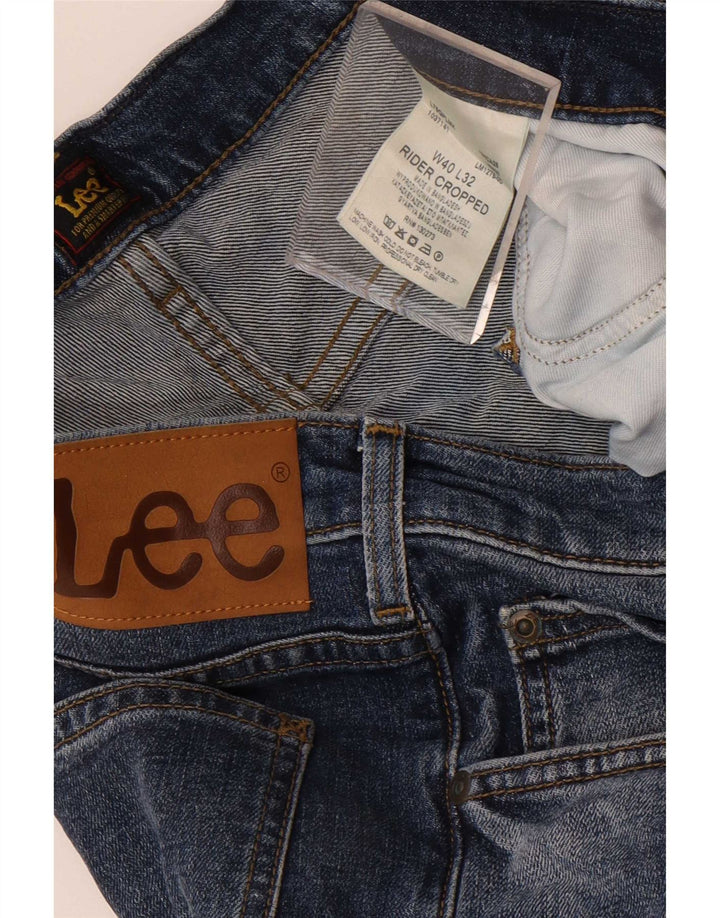 Lee Vaqueros Cortos Rider para Hombre W40 L27 Algodón Azul