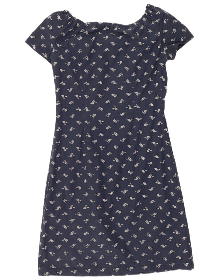 Superga Vestido con Hombros Descubiertos para Mujer UK 8 Small Azul Marino