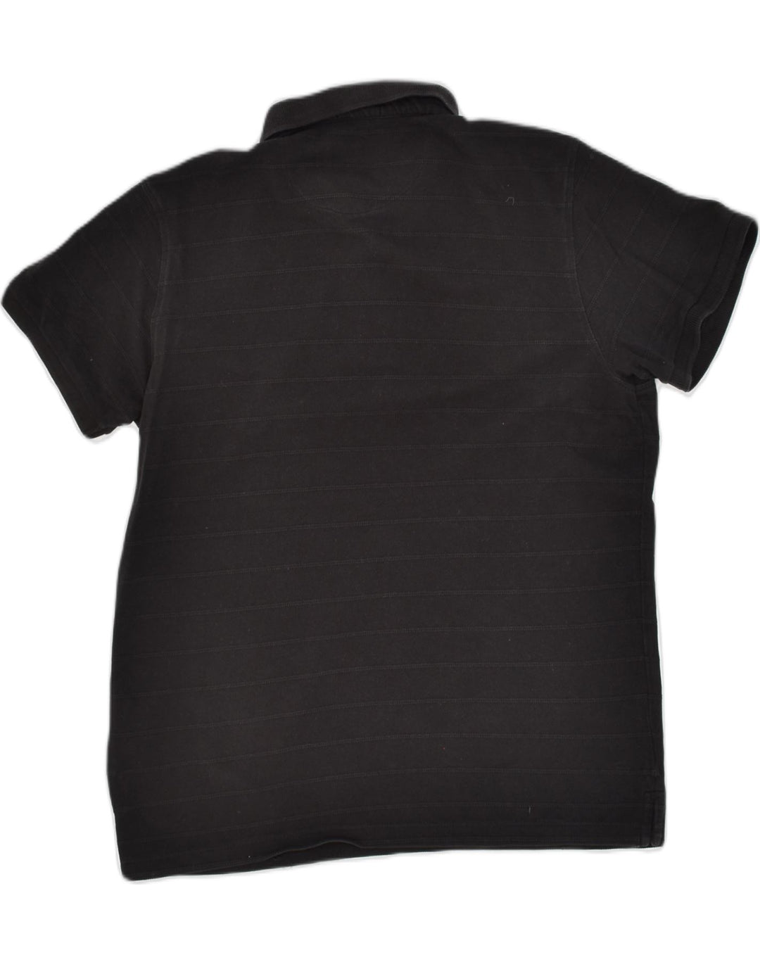 LIU JO Mens Polo Shirt Medium Black Striped Cotton | Vintage Liu Jo | Thrift | Second-Hand Liu Jo | Used Clothing | Messina Hembry 