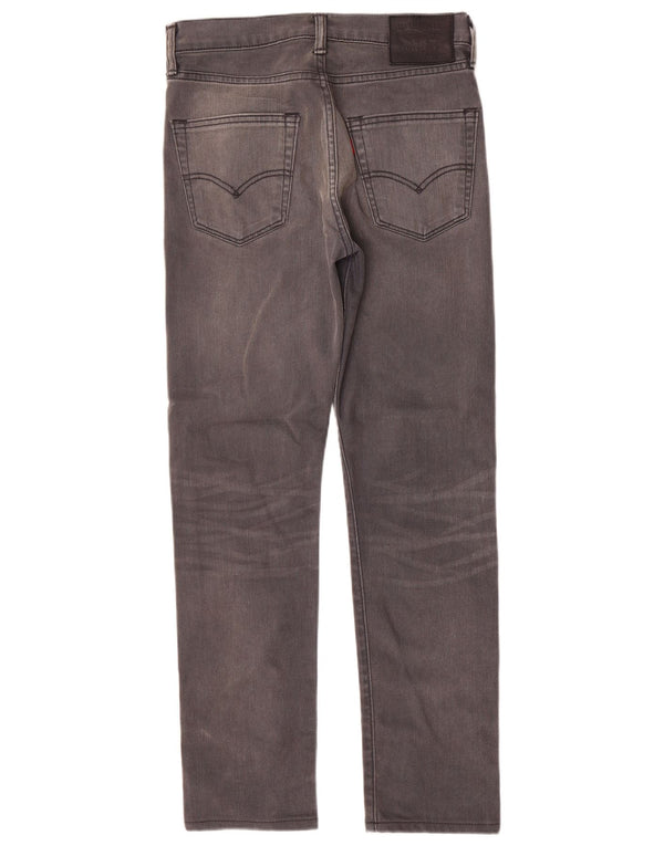 Levi's Hombre 522 Tapered Slim Jeans W28 L29 Algodón Gris