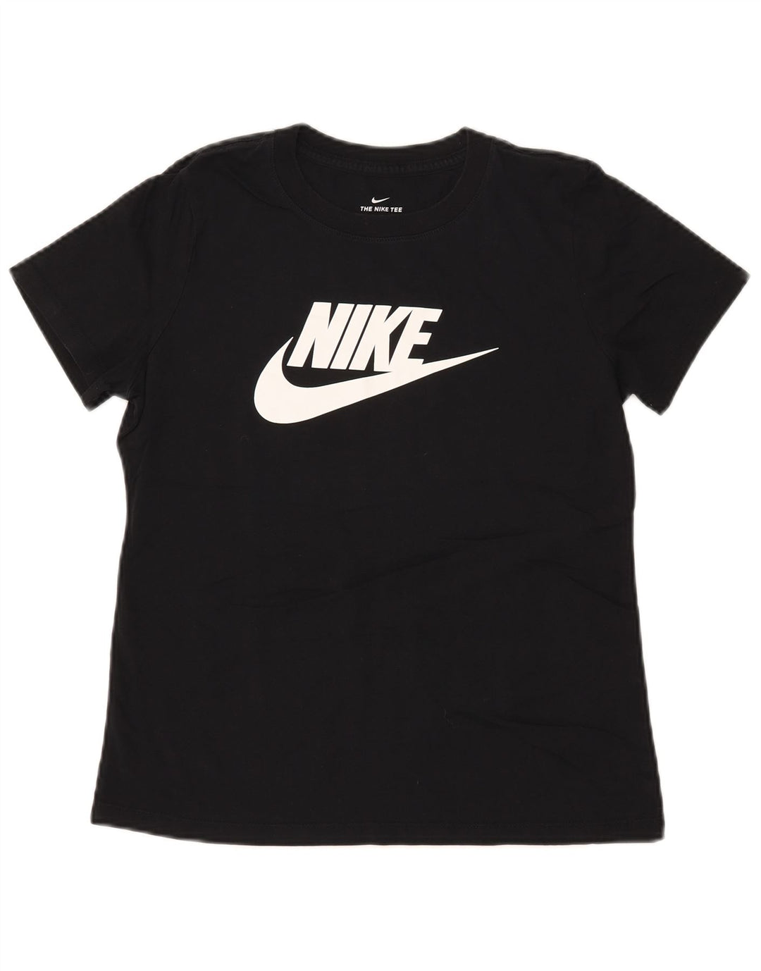 NIKE Camiseta gráfica para mujer, talla 40, talla mediana, algodón negro