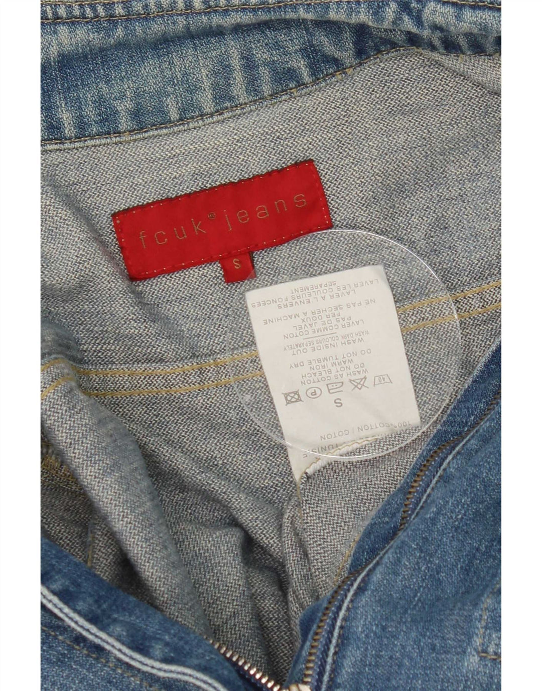 Fcuk Chaqueta vaquera para mujer UK 10 Small Blue Cotton
