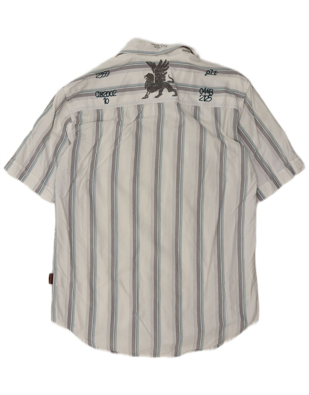 Marlboro Classics Camisa gráfica de manga corta para hombre Rayas blancas medianas